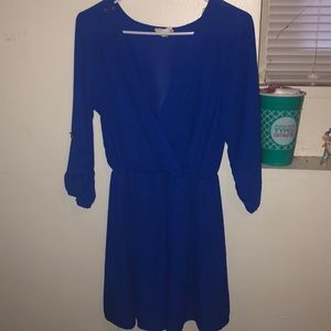 Dark blue dress mid-length